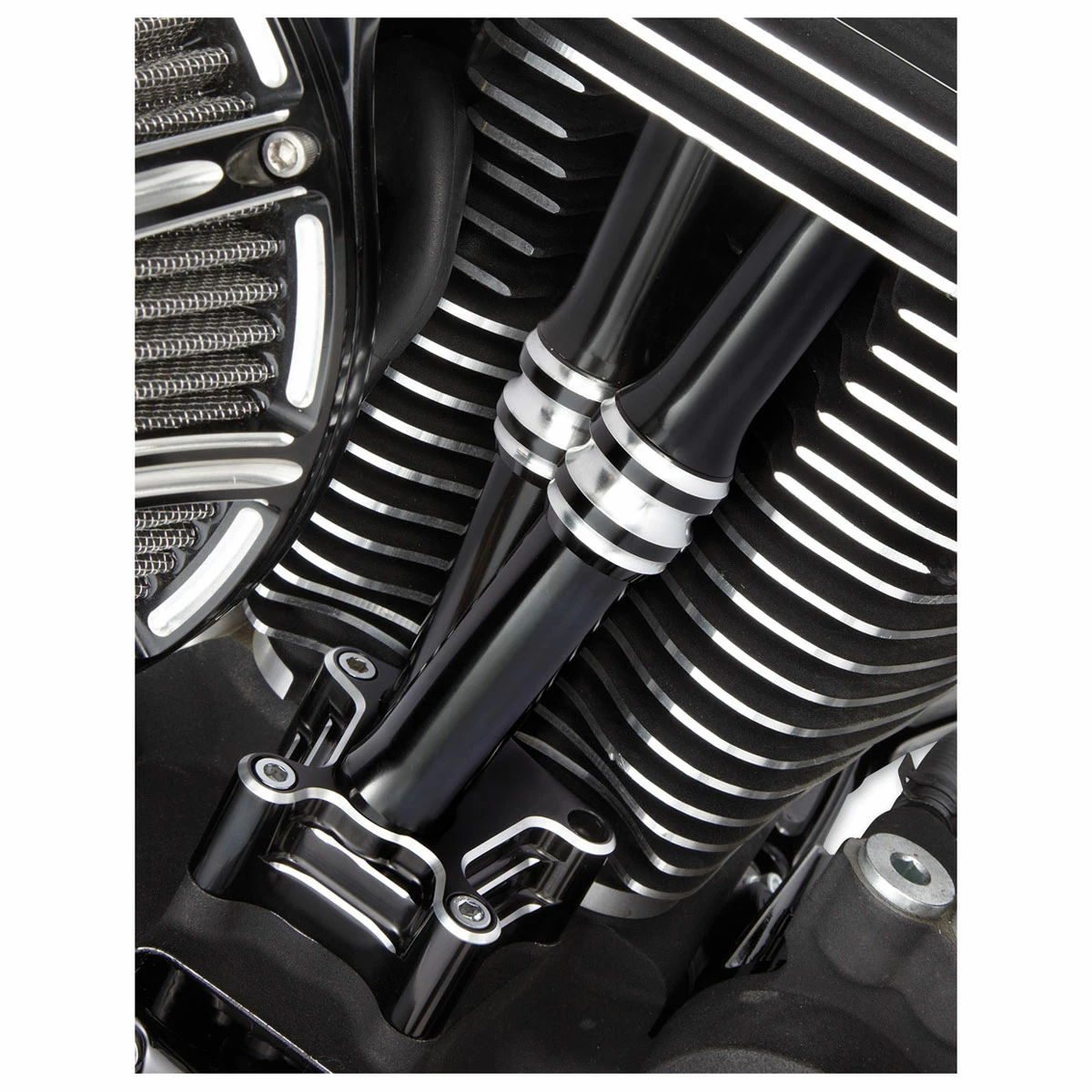 Arlen Ness 10-Gauge Black Pushrod Covers 4 Arlen Ness 10-Gauge Black Pushrod Covers - Image 2