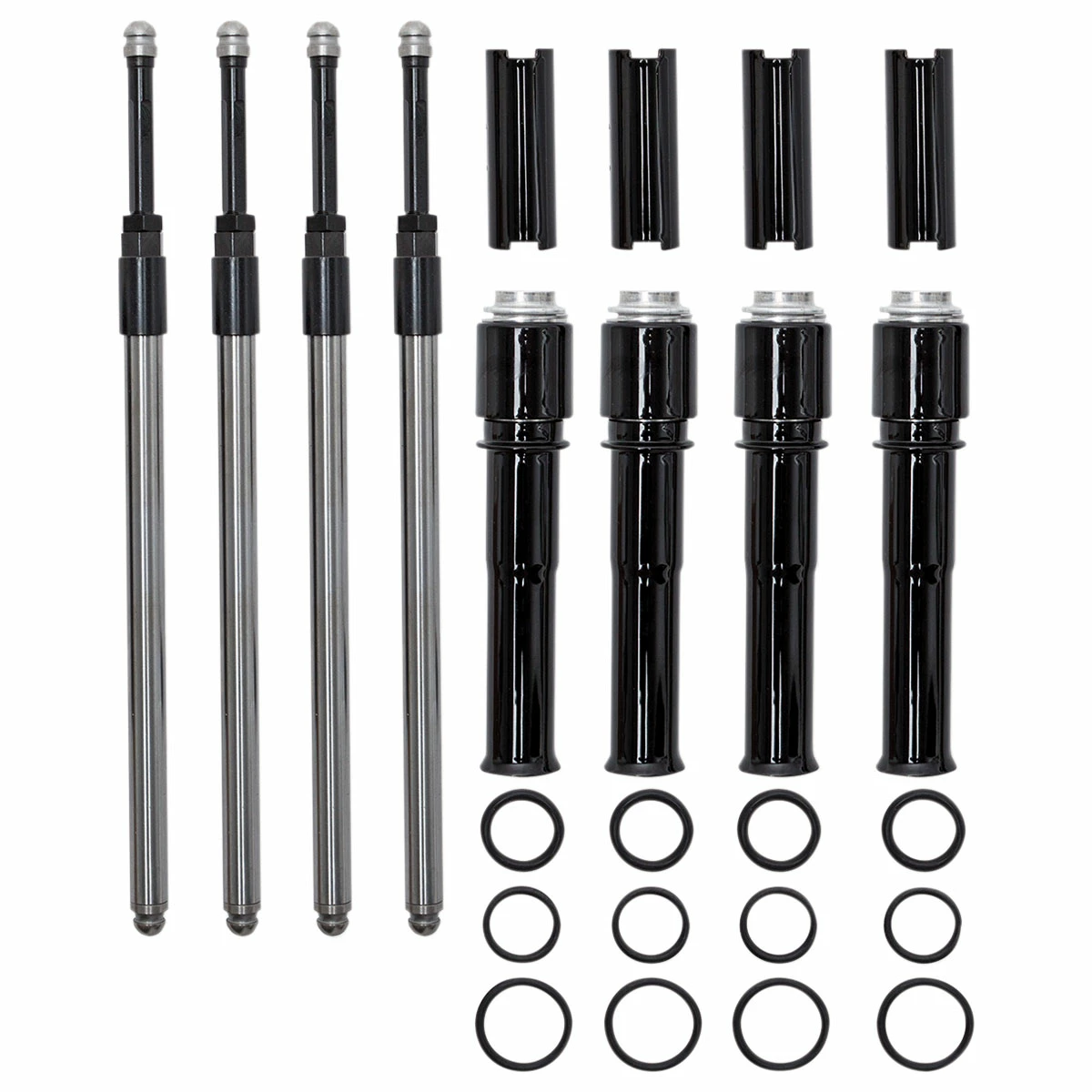 S&S Cycle Quickee Pushrods Kit With Gloss Black Covers 3 S&S Cycle Quickee Pushrods Kit With Gloss Black Covers